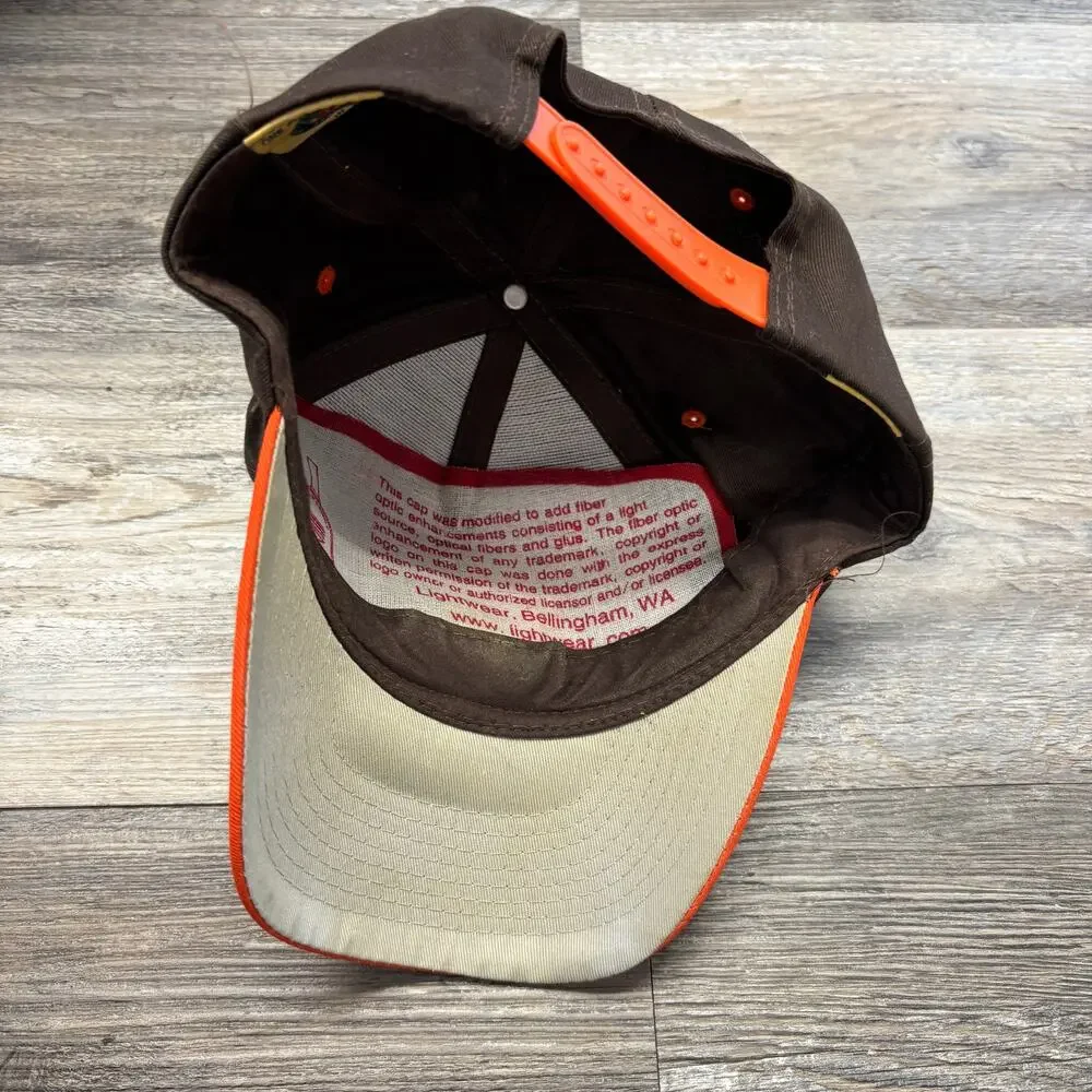 Vintage Logo Athletic NFL Cleveland Browns Orange Brown Mens OS Football Hat Cap